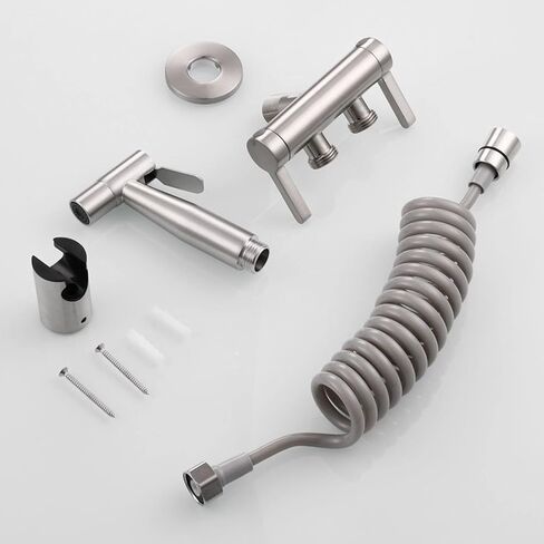 HandheldSprayer Wall Supercharge Cloth Diaper Sprayer Kit Stainless SteelSprayer for Toilet Spray Attachment with Hose for Feminine Wash,Brushed(Brushed) in Saudi Arabia