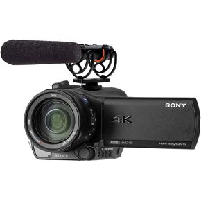 Digital Nc Advanced Super Cardioid Microphone for Sony FDR-AX100 (Stereo/Shotgun) with Dead Cat Wind Muff