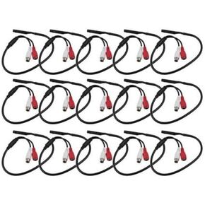 Evertech 15 Pcs Mini Microphone for Audio Home Office Security Camera DVR System