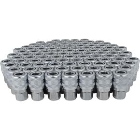 Air Coupler Fitting, A-Style (ARO 210) Air Quick Connect Couplers, 1/4" FNPT Air tool fitting, 775BK (Pack of 100)