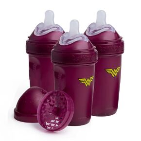 Wonder Woman DC Comics-HeroBility مزدوجة زجاجات الأطفال المضادة للدولين-8.5 Fl Oz/240ml-3 عبوات