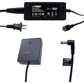 Wasabi Power DCC-BLH1 Dummy Battery DC Coupler & AC Adapter لأوليمبوس BLH-1 و Olympus OM-D E-M1 ، OMD EM1 ، MARK III ، E-M1X ، E-M1 X ، EM1X