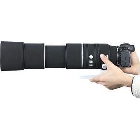 مطاردة الطيور المموهة معطف العدسة المقاومة للماء لـ Canon RF 200-800mm F6.3-9 هو غطاء واقعي للعدسة USM Rainproof (أسود كلاسيكي ، مع موسع RF 2x)
