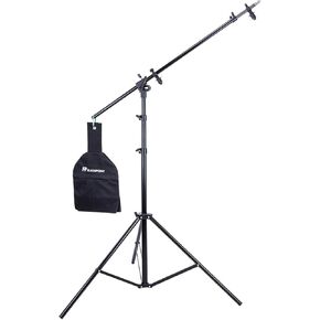 Flashpoint 11.5 'Aluminium 5 قسم Super Light Stand مع تمديد الازدهار وذراع حامل العاكس