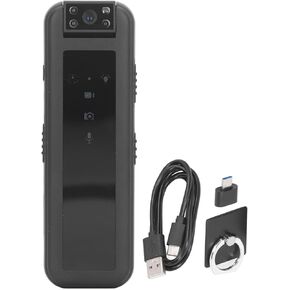 Zyyini 1080P Mini Body Camera Video Recorder with LED Indicator Light Clip, 180 Degree Rotating, Night, 256GB Storage, Portable Design