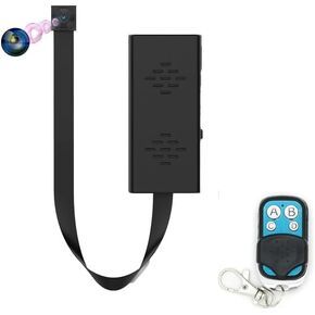 Atom 4K - 4K Ultra HD Nanny Cam D.I.Y Self-Install Surveillance Kit with Button Camera Attachments, Hidden Camera, Button Cam, Remote Control Spy Kit