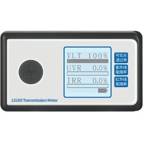 Portable Solar Film Transmission Meter, 160 Test Window Tint with UV IR Rejection Visible Light Transmittance for UV Measuring(LS160A)