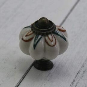 1x VintaPumpkin style Ceramic Knobs and Handles Cupboard Door Drawer Kitchen Pull Knob Handicraft Handle for Kids Room - (Color: F)