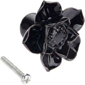 1pc retro lo tus flower furniture door haws ceramic+almoy ildy child child cupboard drain knobs knobs and blayles - (color: e)