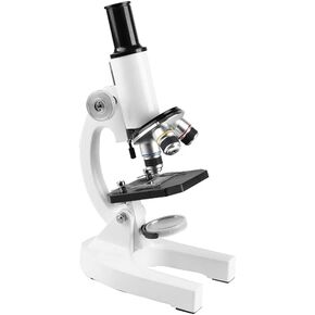 Microscope Magnifier Monocular Compound Microscope 6000x Magnification LED Illumination for Kids Adults Students Science Kit