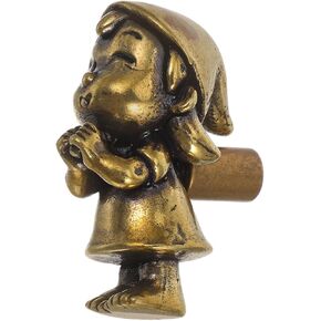 Brass Praying Girl Door Knob Charming Decorative Hardware for Boy Girl Rooms Nurseries and Dollhouses Easy Installation Luxurious Finish for Dressers and Cabinets