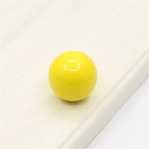 7 Colors Ball Shape Ceramic Knob/Children's Room Dresser Knobs White Yellow Cabinet Pulls Unique Kitchen Door Handles For Kid - (Color: yellow)