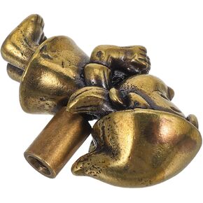 Mikikit Brass Praying Girl Door Knob for Kids' Rooms Decorative Hardware for Children's Bedroom Nursery and Dollhouse Ideal for Drawers and Cabinets