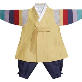 Mutil Colored Sleeves Boy Hanbok for 100days~10y/o 3 Colors Korean Traditional Dress Baby Boy Kids Hanbok