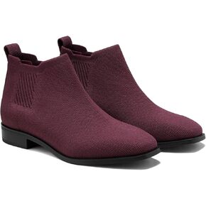 VIVAIA Ryan Pro Women's Ankle Boots Pull on Chelsea Slip on Short Square-toe Booties Lady Dress Blazer Skirt Jeans Winter Fall Water Repellent Ankle Boots
