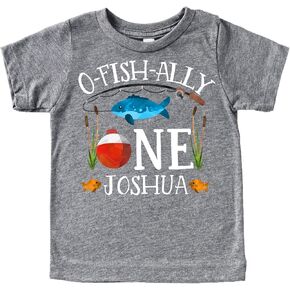 Custom Name Personalized O-Fishally One 1st Birthday Fishing Outfit for Baby Boys