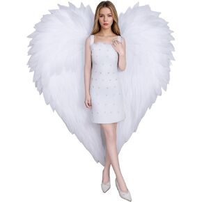 Large White Foam Cotton Angel Wings, Adult Angel Wings, 59.06" x 55.12" Wings Costume Photography Props