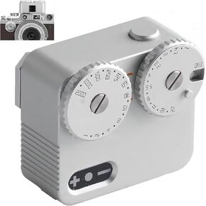 Film Camera Exposure Meter, Real-time Metering Tool, 45° Light Metering, Two Dial to Adjust ISO, Aperture and Shutter Speed, Adjustable Cold Shoe Mount, for Vintage Cameras