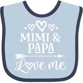 Mimi inktastic Mimi و Papa أحبني من أجل حفيد الطفل مريلة