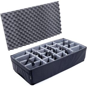 Pelican Color Case Pelican 1615 Grey Padded Divider Set & lid Foam.
