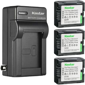 KASTAR 2-Pack Batack and AC Wall Charger استبدال Hitachi DZ-HD90 ، DZ-BD10H ، DZ-BX35 ، DZ-BX35A ، DZ-BX35E ، DZ-BX37E ، DZ-M5000V5 ، DZ-M7000V5 ، DZ-M8000V6 ، DZ-GX20 ، DZ-GX20 ، DZ-GX25 ، DZ-GX25