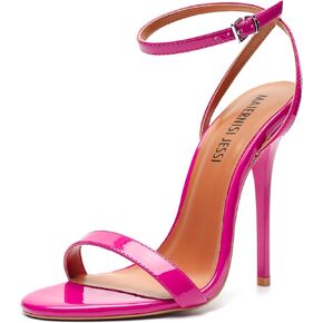 MAIERNISI JESSI Unisex Men's Women's Strappy Sandals Heels, Stilletos High Heeled Ankle Strap Slingback Sandals