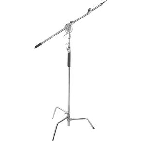 Flashpoint Turtle Base C-Stand and Cross Arm Boom Kit (Chrome, 10.5')