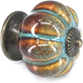 4pcs pumpkin Ceramic knob for Kids/Children, Kitchen Furniture Ceramic Cabinets Cupboard knob and handles