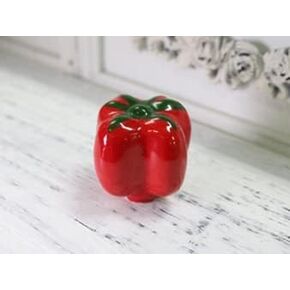 6x Cute Kid's Room Funiture Knobs Red Tomato Pumpkin Shape Handle and Knobs for Cabinet Cupboard Drawer Ceramic Handle Pull Knob - (Color: A)