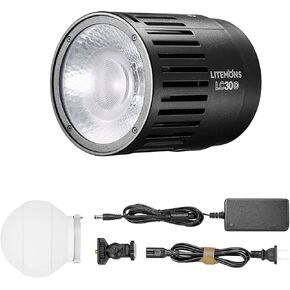 Godox LC30D Litemons Tabletop LED Light + ML-CD15 Diffusion Dome Kit Desktop Led Light Lamp Desk Lamps Live Lamp with 5600K 35800LUX@0.5m CRI 95+/TLCl 96+ 8 Preset Lighting FX Effects