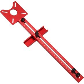 4 in 1 Router Milling Groove Bracket, Aluminum Alloy Router Circle Cutting Jig Multifunctional Cabinet Hardware Jig and Router Guide, Adjustable Circle Cutting Router Jig Tool for Woodworking