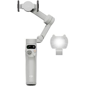 DJI Osmo Mobile 7 Gimbal with ActiveTrack 7.0 and 7th Gen Stabilization with Multi-Function Magnetic Fill-in Light Bundle