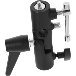 Artibetter Light Stand Adapter Umbrella Clamp Holder Dual Flash Bracket for Photography Compact Design Sturdy Portable Photography Supply for Studio Outdoor Use
