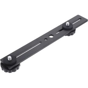 Aluminum Alloy Flash Bracket Camera Mount Flash Bracket Dual Mount Extension Bar for Microphone