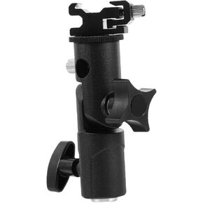 Happyyami E-Type Flash Stand Softbox Mount Support Flash Lamp Holder 1/4 3/8 Socket for Tripod Photography Light Stand