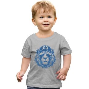 Go All Out Lion Wearing Sunglasses and 313 Hat Mens Toddler Women Youth T-Shirt