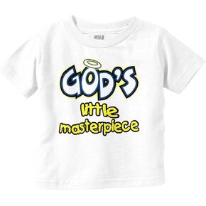Brisco Brands God's Little Masterpiece Christian Toddler Boy Girl T Shirt