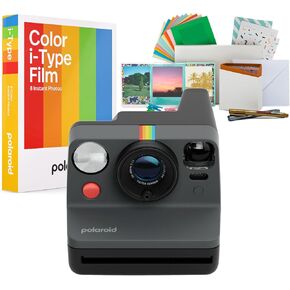 Polaroid Now Plus Generation 3 Instant Camera with Built-in Tripod Mount and Two-Lens Autofocus System (Black) Bundle with Film Kit and Originals Color Instant Film (3 Items)