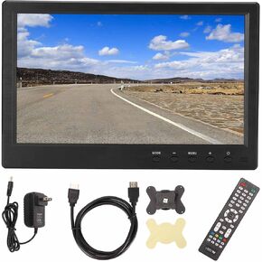 10.1 inch HD Monitor TFT LCD Color Screen, Portable Monitor with VGA BNC AV Ypbpr Input, 1280x800 Resolution, Supports PAL and NTSC Video Formats, Mini and Multifunctional (US