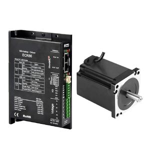 2 Phase Nema34 Open Loop 3.5Nm~12N.M Stepping Stepper Motor with Stepper Motor Driver ECR86 Kit for Computerized Numerical Control Machines(3.5nm 86AM35 KIT)