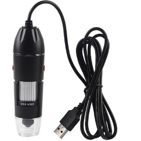 500X USB Handheld Electronic Microscope for Laptop, Computer, with LED Light, Focusing Adjustment, Holder Platform, Suitable for Industrial PCB Checking, Jewelry Appraisal,