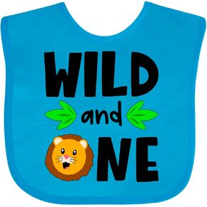 inktastic Wild and 1 Cute Lion Birthday Baby Bib