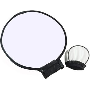 EXMAX® 11.8inches/30cm Collapsible Round Softbox Diffuser with a carring Bag and 3.5x2.4inches Universal Soft Mini Bounce Diffuser Cap for Canon Nikon Sony Yongnuo Speedlight