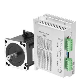 86mm Nema34 Open Loop 2 Phase 3.5Nm~12N.M Stepping Stepper Motor with Stepper Motor Driver R86 Kit for Computerized Numerical Control Machines(3.5nm R86 86AM35 KIT)