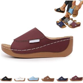 Womens Comfortable Arch Support Slides, Women's Casual Wedge Slide Sandals, Comfortable Arch Support Slides Women's Color Sandals Breathable Summer Women All Day Walking Casual Sandal