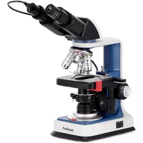 AmScope - 40X-2500X Binocular LED Darkfield Microscope with Siedentopf Head + 1.2MP USB 2.0 C-Mount Camera - B120C-DK-MBI