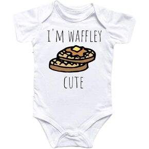 Waffle Breakfast Pancakes - Baby Boy Girl Clothes Infant Bodysuit Funny Cute Newborn