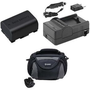 JVC GZ-E306B Camcorder Accessory Kit Includes: ACD766 Battery, SDM-1550 Charger, KSD48GB Memory Card
