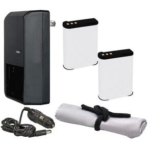 Nikon COOLPIX P900 High Capacity Batteries (2 Units) + AC/DC Travel Charger + NW Direct Microfiber Cleaning Cloth.
