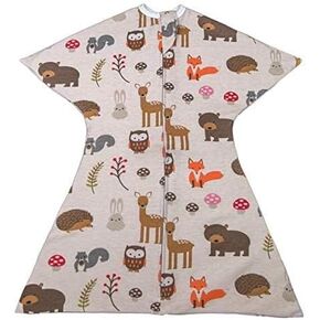 SleepingBaby Zipadee-Zip Swaddle- Cozy Transition Baby Swaddle Blanket with Zipper (Small 4-8 Months - 12-19 lbs, 25-29 inches - Nature Trail)